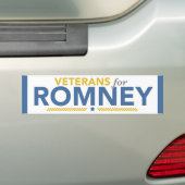 Veterane für Romney Ryan Autoaufkleber (Auf Auto)