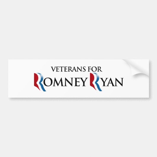 VETERANE FÜR ROMNEY RYAN.png Autoaufkleber (Vorne)