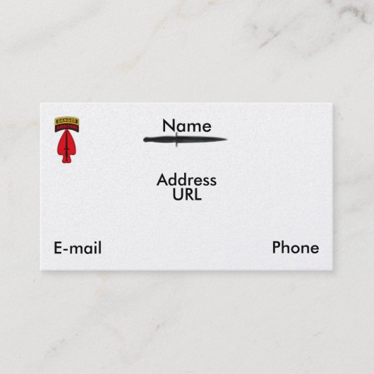 Veterane usasoc untersucht spezielle ops sof Soc Visitenkarte (Vorderseite)