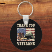 Veteranen & Amp; Gedenktag Patriotisch Schlüsselanhänger (Vorderseite)