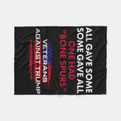 Veteranen Anti-Trump Entwurf Dodger Knochen Spuren Fleecedecke (Vorderseite (Horizontal))
