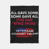 Veteranen Anti-Trump Entwurf Dodger Knochen Spuren Fleecedecke (Vorderseite)