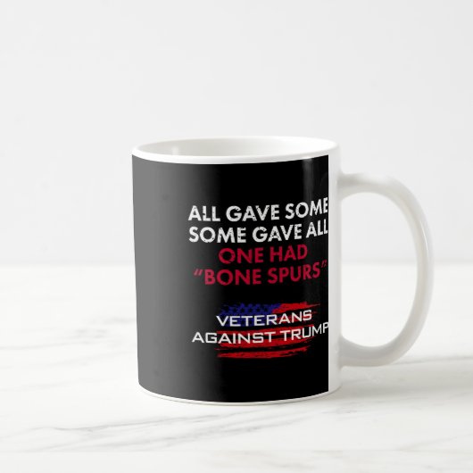 Veteranen Anti-Trump Entwurf Dodger Knochen Spuren Kaffeetasse (Rechts)