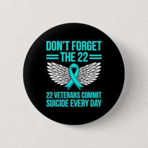 Veteranen begehen Selbstmord Ptsd Awareness Ribbon Button