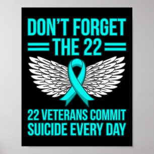Veteranen begehen Selbstmord Ptsd-Bewusstseins-Sch Poster