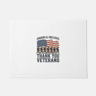 Veteranen Danke Ihnen Patriotisches Militär-Flagge Fußmatte