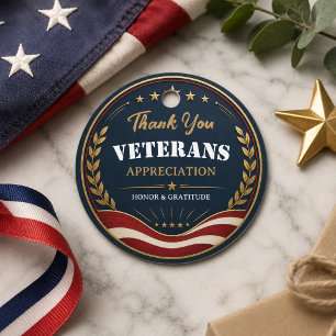Veteranen Danke Patriotische Militärparty Geschenkanhänger