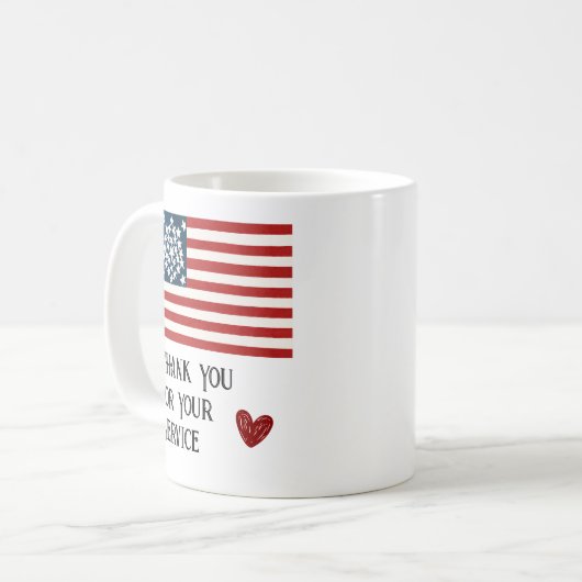 Veteranen danken Ihnen für Ihr Service-Geschenk Kaffeetasse (Vorderseite Links)