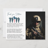 Veteranen danken | Patriotische Wertschätzung Dankeskarte (Vorderseite)