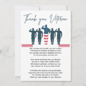 Veteranen danken | Patriotische Wertschätzung Dankeskarte (Vorderseite)