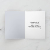 Veteranen Day Bald Eagle auf dem Militärkreuz Karte (Innenseite)