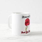 Veteranen Day Pride USA Gedenktag Mohn Mohn Kaffeetasse (Vorderseite Links)