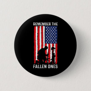 Veteranen Day The Fallen Patriotic Veteran Button