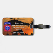 Veteranen der im Flugzeug ABN-Division 82. Gepäckanhänger (Rückseite horizontal)