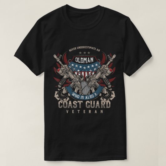 Veteranen der Küstenwache unterschätzen Veteranen T-Shirt (Design vorne)