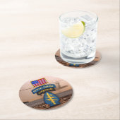 Veteranen der Spezialkräfte Grüne Berets veterans Runder Pappuntersetzer (Vor Ort)