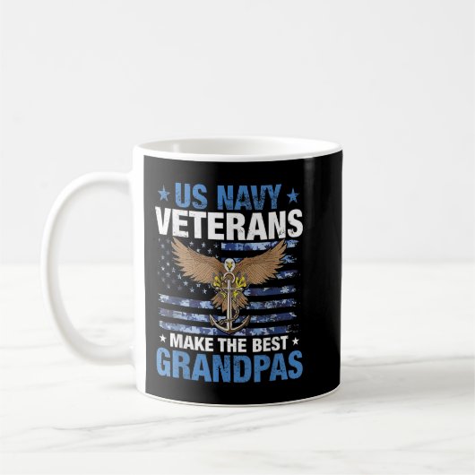 Veteranen der US-Marine machen das beste Grandpas- Kaffeetasse (Links)