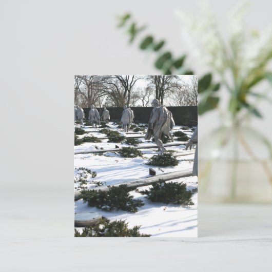 Veteranen des Koreakrieges Gedächtnisschnee Postkarte (Stehend Vorderseite)