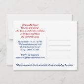 Veteranen-Feier, Flagge Einladung (Rückseite)