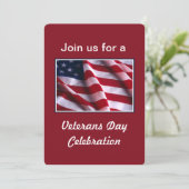 Veteranen-Feier, Flagge Einladung (Stehend Vorderseite)