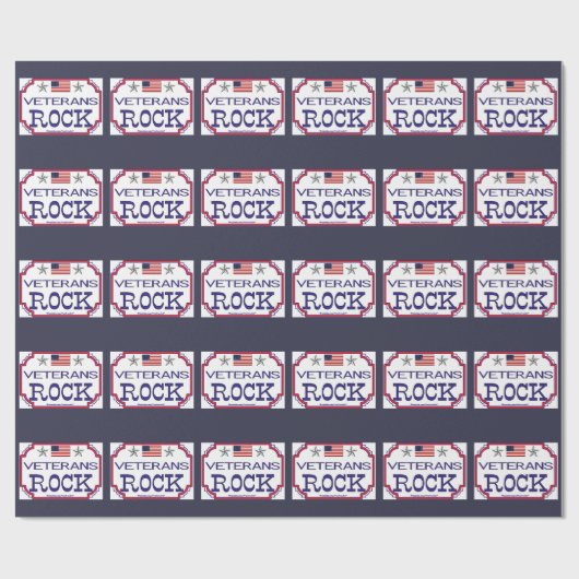Veteranen-Felsen Geschenkpapier (Flach)
