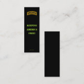 Veteranen-Flecken Bookmarker der Armeeförster 75. Mini Visitenkarte (Vorne/Hinten)