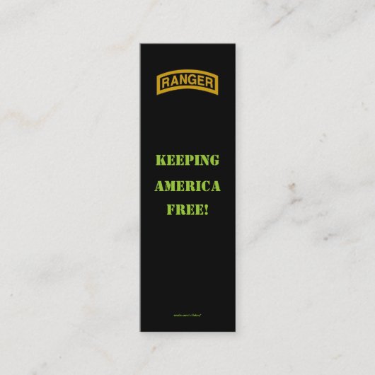 Veteranen-Flecken Bookmarker der Armeeförster 75. Mini Visitenkarte (Vorderseite)