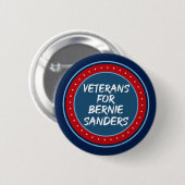 Veteranen für Bernie Sanders Button (Vorne & Hinten)