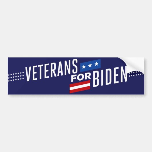 Veteranen für Biden 2024 Autoaufkleber (Vorne)