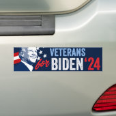 Veteranen für Biden 2024 Autoaufkleber (Auf Auto)