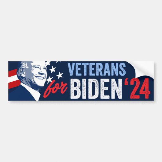 Veteranen für Biden 2024 Autoaufkleber (Vorne)