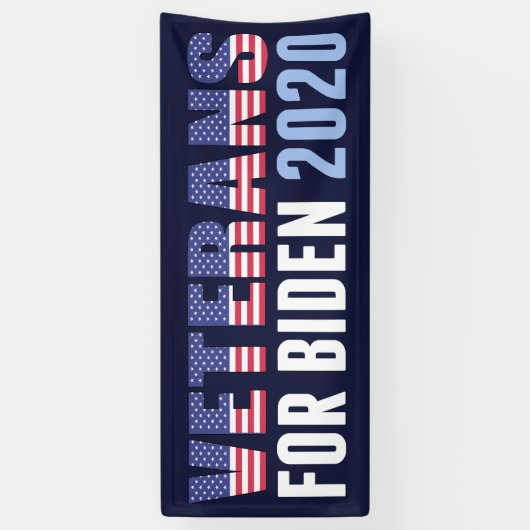 Veteranen für Biden Banner (Vertikal)