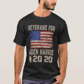 Veteranen für Biden Harris 2020 T-Shirt (Vorderseite)