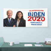 Veteranen für Biden Harris 2020 Wahlbanner Banner (Messe)