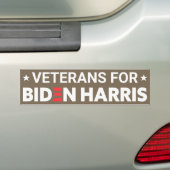 Veteranen für Biden Harris Custom Text Brown Tan Autoaufkleber (Auf Auto)