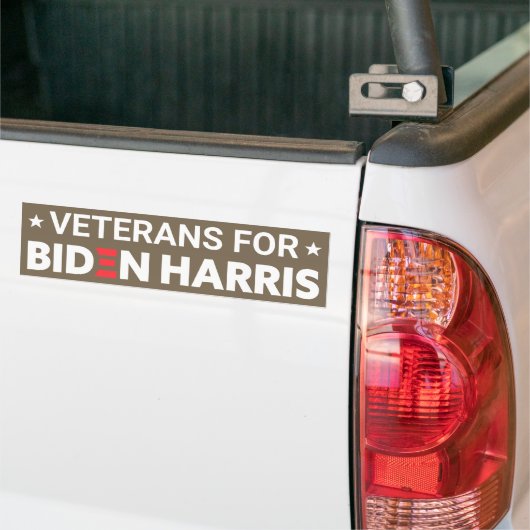 Veteranen für Biden Harris Custom Text Brown Tan Autoaufkleber (Auf Lkw)