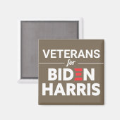 Veteranen für Biden Harris Custom Text Brown Tan Magnet (Vorderseite/Rückseite)
