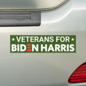 Veteranen für Biden Harris Custom Text Green Autoaufkleber (Auf Auto)