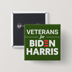 Veteranen für Biden Harris Custom Text Green Button