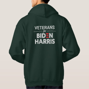 Veteranen für Biden Harris Custom Text Green Hoodie