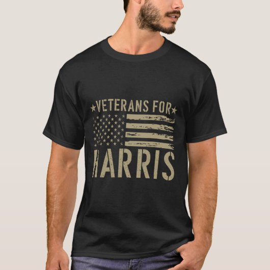 Veteranen für Harris 2024 Militärvets Kamala Harr T-Shirt (Vorderseite)