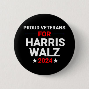 Veteranen für Harris W 2024 1 Button