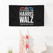 Veteranen für Harris Walz 2024 Präsident Banner (Insitu)