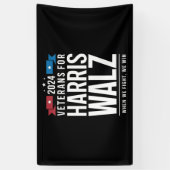 Veteranen für Harris Walz 2024 Präsident Banner (Vertikal)