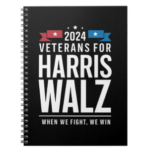Veteranen für Harris Walz 2024 Präsident Notizblock