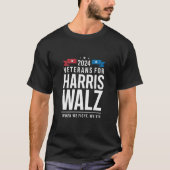 Veteranen für Harris Walz 2024 Präsident T-Shirt (Vorderseite)