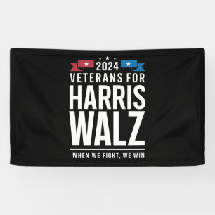 Veteranen für Harris Walz 2024 Präsidentschaftswah Banner