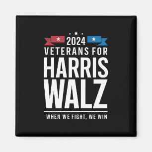 Veteranen für Harris Walz 2024 Präsidentschaftswah Magnet