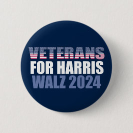 Veteranen für Harris Walz 2024 Wahl Blue Button