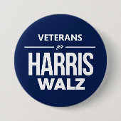 Veteranen für Harris Walz Button (Vorderseite)
